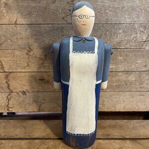 Beaver Creek Irene Ballard Wood Hand Painted Farmer Woman Folk Art